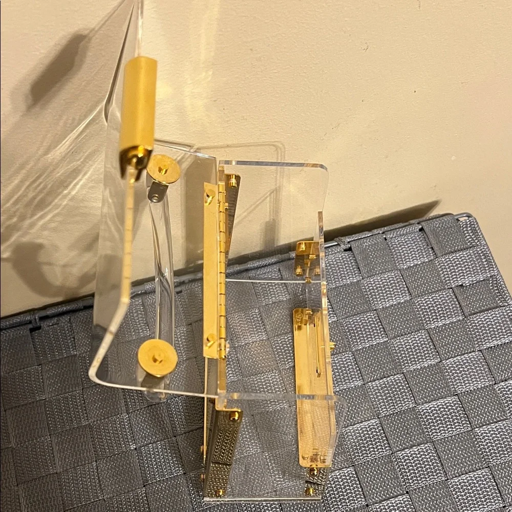 Elegant Clear Handbag with Gold Accents - Picture 5 of 5